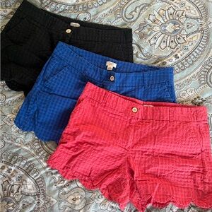 Stylish Women's Shorts - Black, Blue, and Salmon